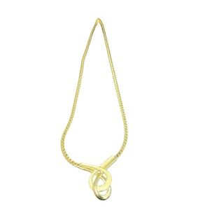 Avon Goldtone vintage “Tailored Loop” Knot Necklace NIB 1990